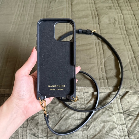 Bandolier | Emma Crossbody Phone Case in Black / Gold | iPhone 16 Pro Max - Picture 9 of 9